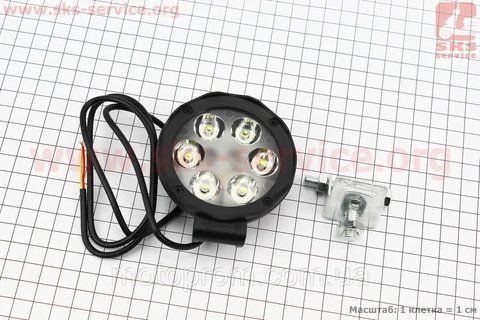 Фара додаткова світлодіодна вологозахисна - 6 LED з кріпленням 324450 фото