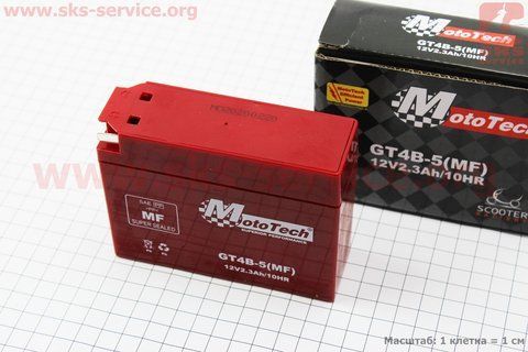 Акумулятор скутер (Mototech) "пігулка-Yamaha/suzuki" GT4B-5 (L113*W39*H87mm) 301018 фото