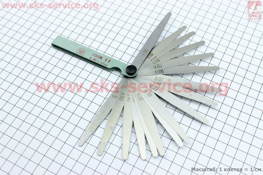 Щупы для клапанов (регулировки зазоров) 0,02-1,00mm, к-кт щупы для настройки клапанов 332020 фото
