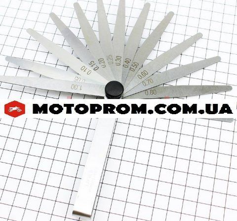 Щупы для регулировки зазоров клапанов 0,05-1,00mm, к-кт 332021 фото