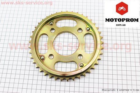 Звезда задняя на квадроцикл - 428H-41T - d=58mm (крепление 4 болта - d=90mm) 321893+ фото