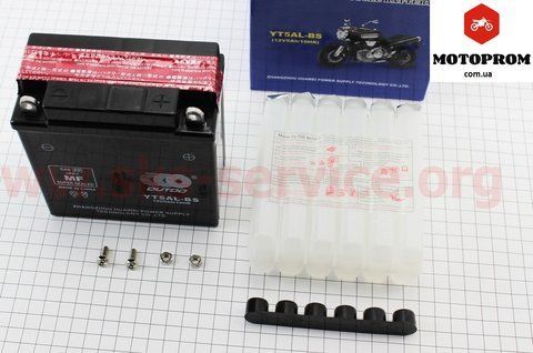 Акумулятор 5 Аh мотоцикл скутер 5 Аh YT5AL-BS кислотний, Active (L120*W60*H130mm), 2021 348146 фото
