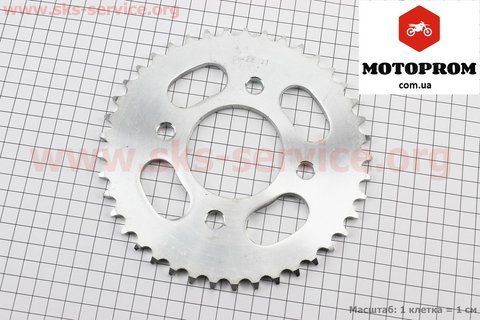 Звезда задняя на мотоцикл квадроцикл - 428H-38T - d=58mm (крепление 4 болта - d=90mm) 321896+ фото