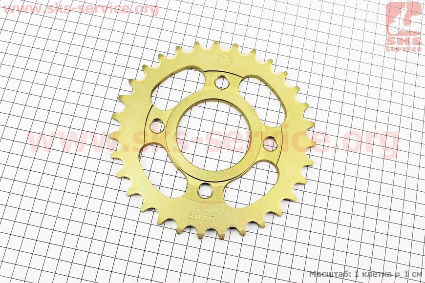 Звезда задняя 520H-31T - d=58mm/ на 4 болта, GOLD (SFR) 324532= фото