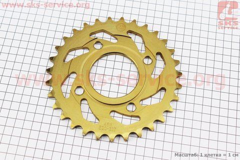 Задня зірка 520H-31T - d=58mm/ на 4 болта, GOLD (SFR-фігурна) 324532= фото