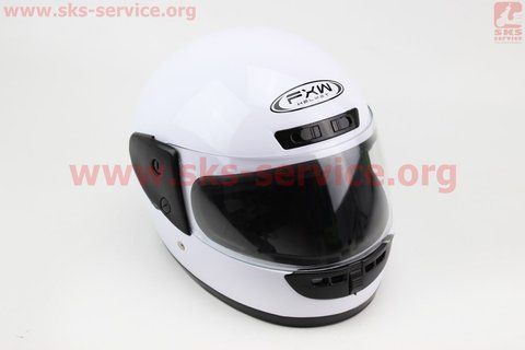 Шолом для мотокутер мопед закритий HF-101 розмір M-БІЛИЙ глянець (FXW) 330449 фото