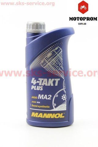 Олія 4T 10W-40 (MANNOL) &mdash; напівсинтетична для мототехніки "PLUS", 1L 304003+ фото