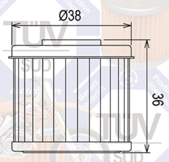 HIFLO FILTRO фільтр оливний HF116. Geon x-road 250 SHINERAY XY250GY 324996+ фото