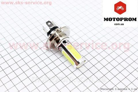 Мото лампа диодная H4 - LED-4+1(линза) для скутера мопеда мотоцикла 337112 фото