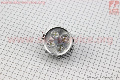 Фара дополнительная светодиодная - 4 LED с креплением, "компакт" СЕРАЯ 324613 фото