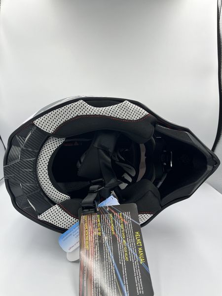 Шолом кросовий ендуро Exdrive білий + окуляри Hyper 330051 фото