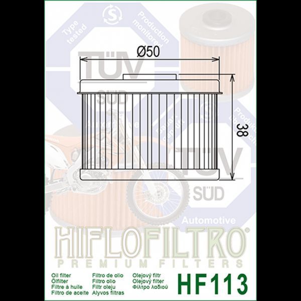 HIFLO FILTRO фільтр оливний HF113 324998 фото