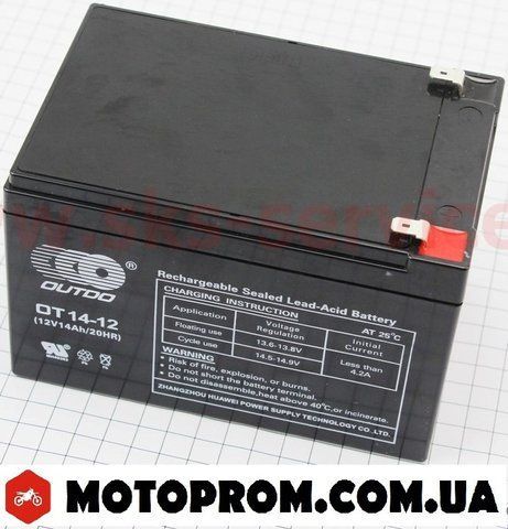 Аккумулятор мото 11,2Аh YTZ14S гелевый (Mototech) размеры (L150*W87*H110mm), 2020 337130= фото