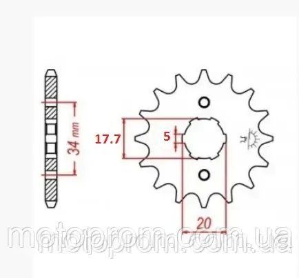 Зірка передня Geon X-Road light 200 (428-16 ЗУБІВ) Стандарт 321038 фото
