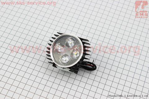 Фара дополнительная светодиодная - 4 LED с креплением, "компакт" ЧЕРНАЯ 324610 фото